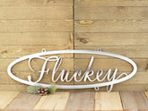 Custom Family Name Oval Metal Sign, Silver Vein6.laser Cut, Steel, Custom Sign, Personalized, Wall Art, Laser Cut Metal Signs Custom Gift Ideas